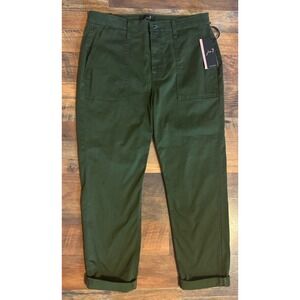 jen7 by 7‎ for all mankind  Cropped Jeans Women Easy Jogger Olive Green  Size 8